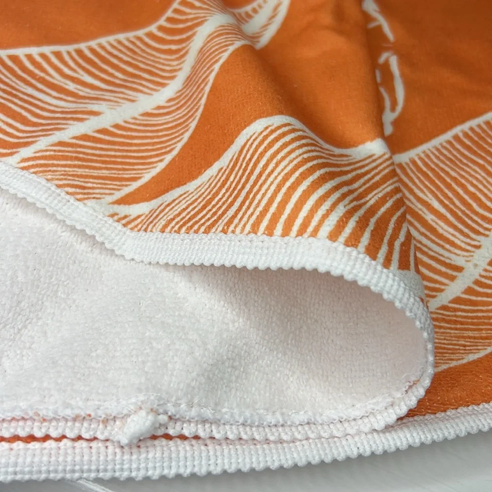 summer & rose 🏖️ Beach Roundie Round Orange Pool Towel Blanket Sarong Wrap NWT